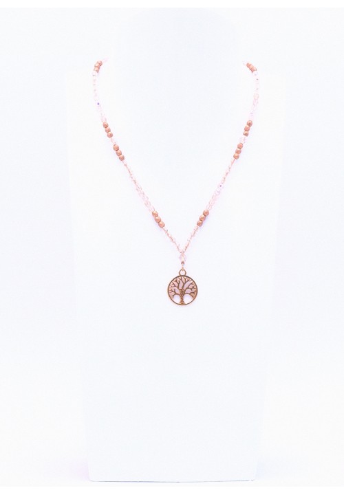 Rosegold Halskette mit Lebensbaum