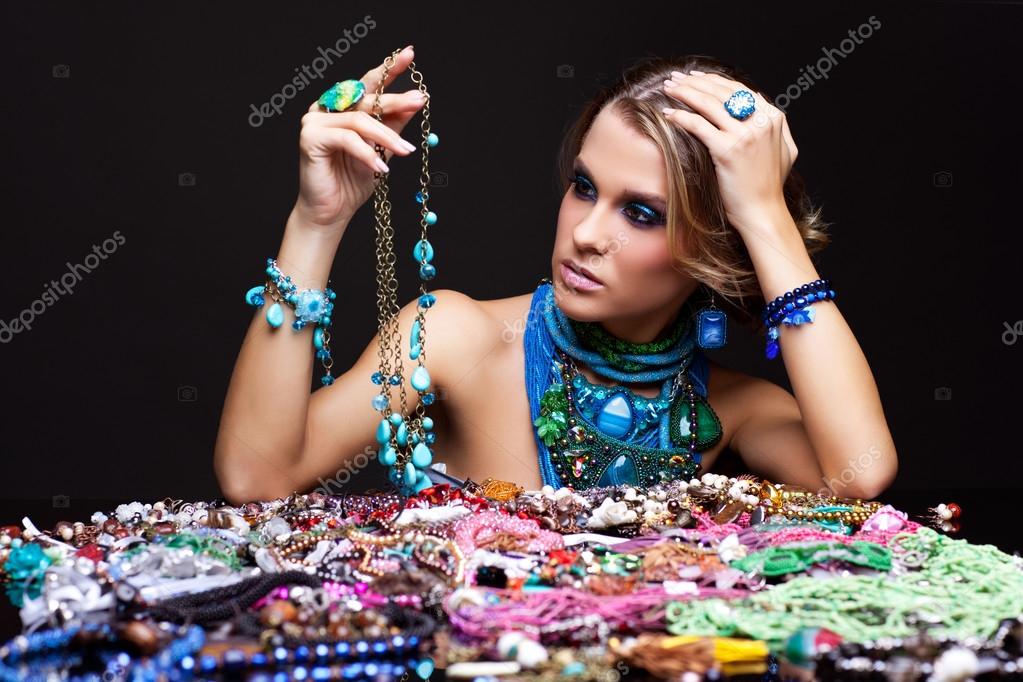 Glasperlenkette Damen